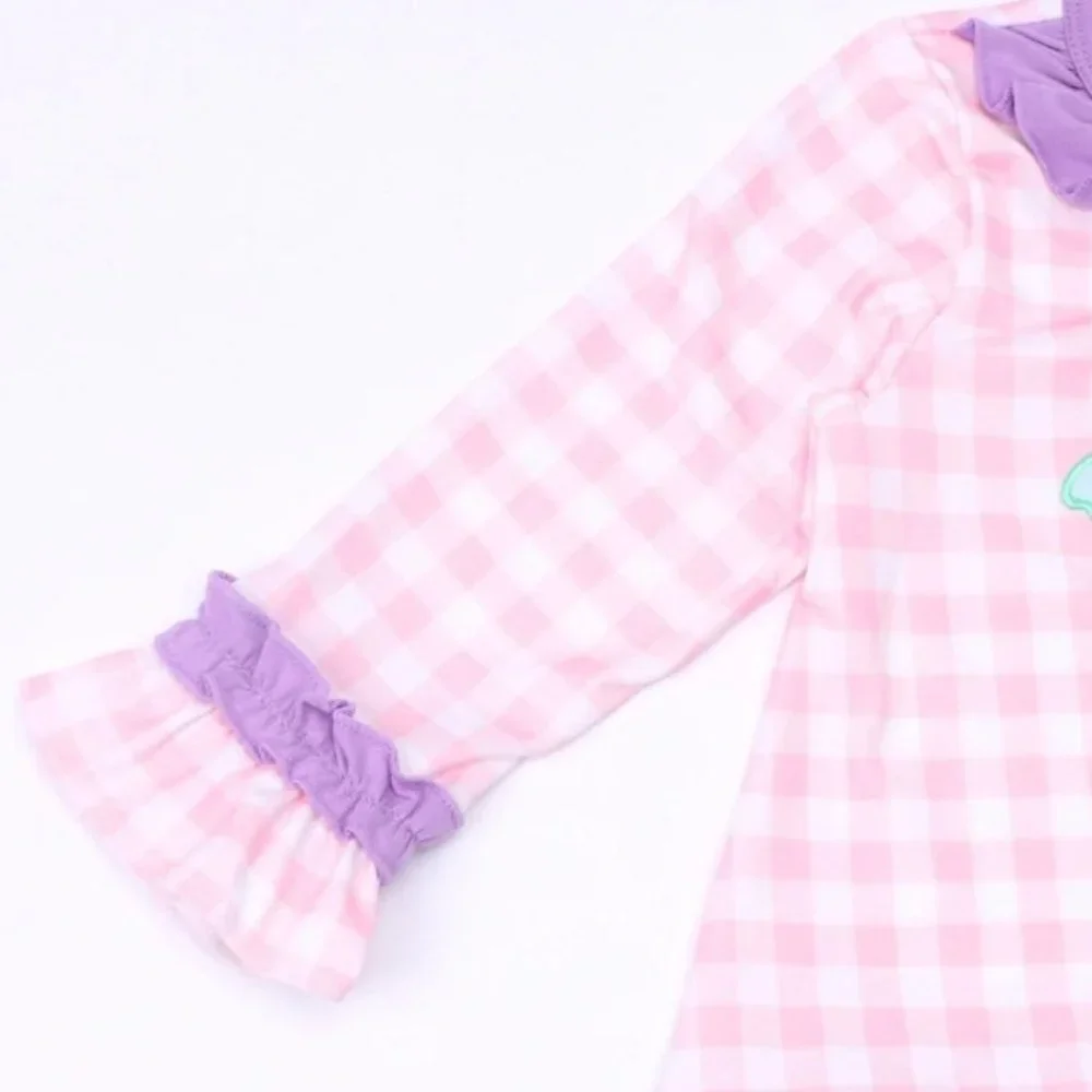 Boutique Easter Bunny Rabbit Girls Tunic & Ruffle Leggings Outfit